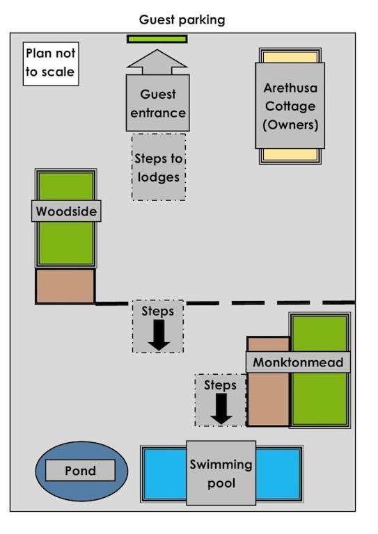 'Monktonmead Lodge' In Secluded Setting, With Private Indoor Pool. رايد المظهر الخارجي الصورة